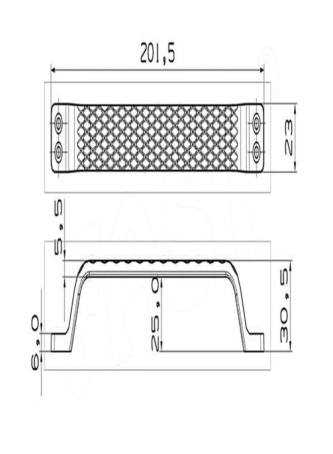 فاست مقبض سحب أبواب ونوافذ متين للغاية من FAST DH302، مطلي بالذهب بتقنية PVD، بفتحة أمامية، مقاس 8 بوصات، قطعتان - Image 3